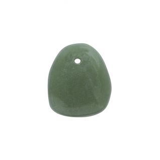 Colgante Agujero Rodado Plano Verde Aventurina